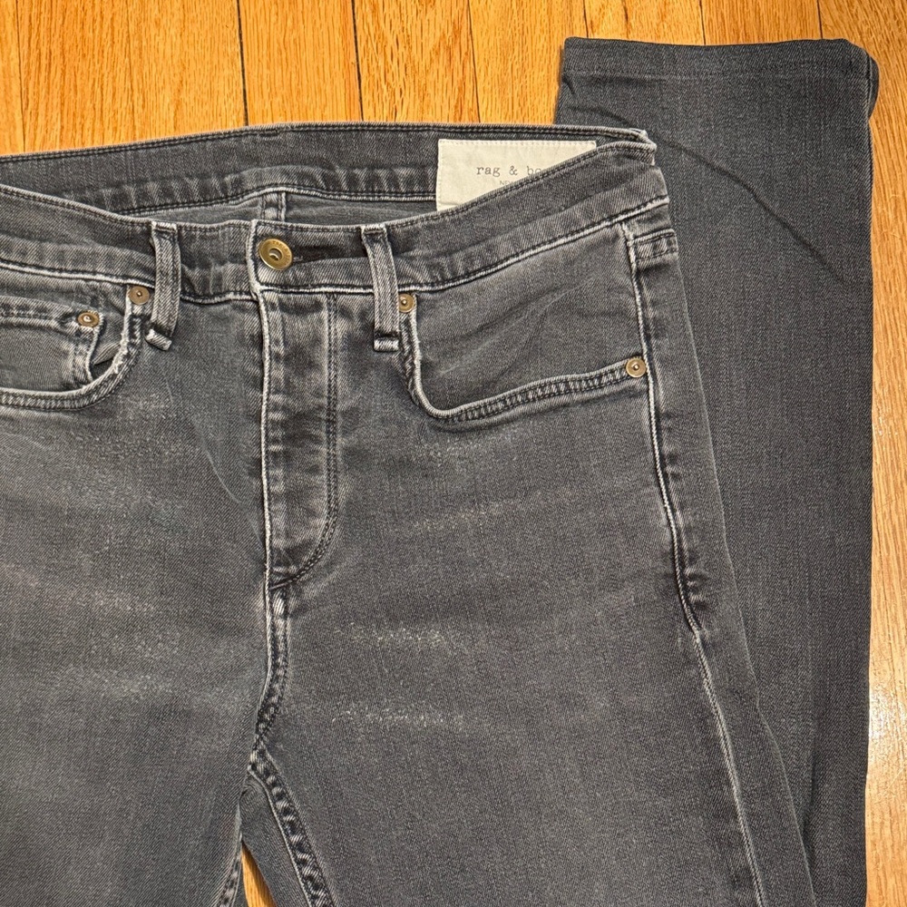 Rag & Bone Jeans Women's Charcoal Skinny Jeans Fit 2 Slim 30